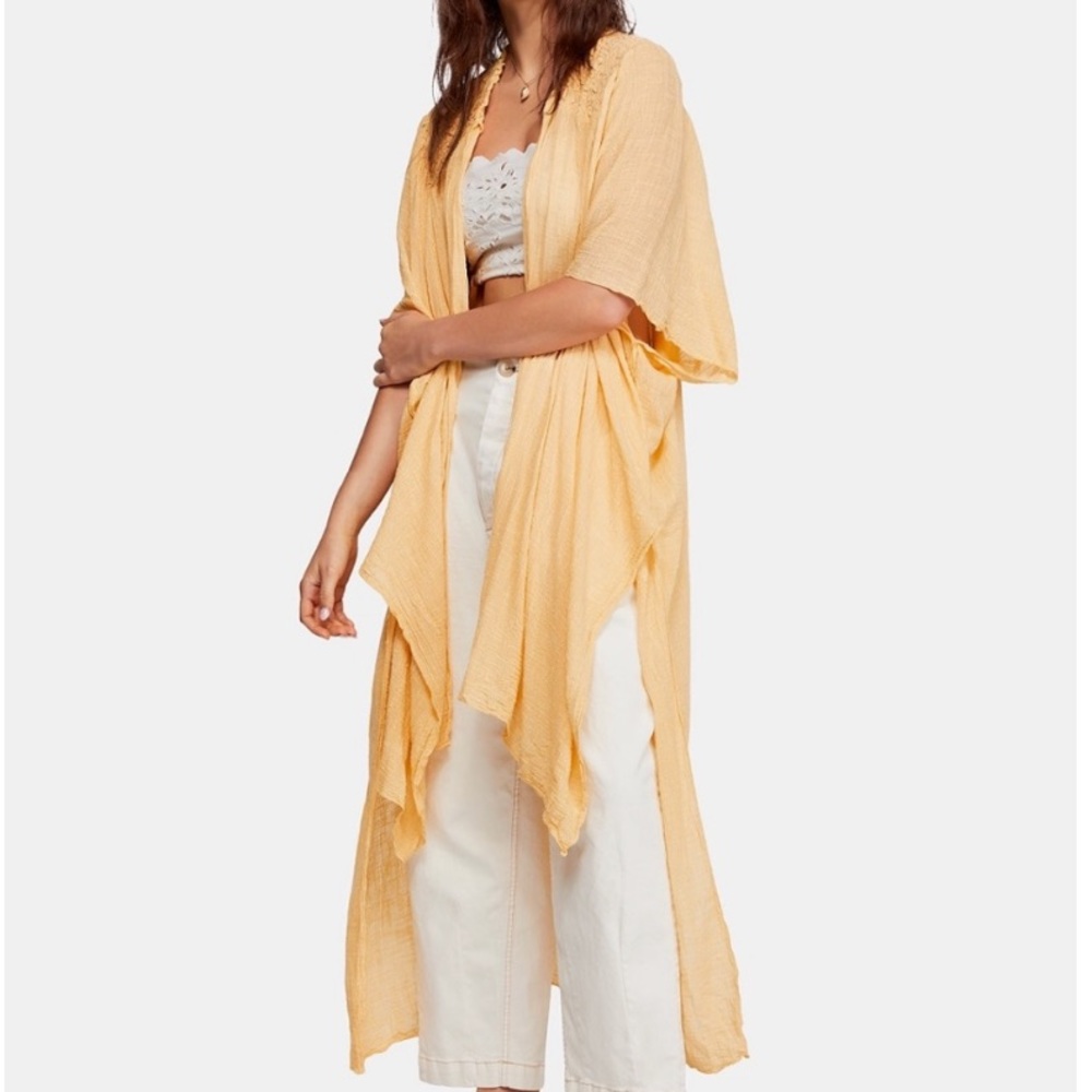 Free People Honey Gauze Maxi Kimono